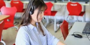 Étudiante en formation à distance