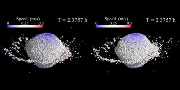 8 - Visualisation en stéréo (3D) d'un modèle numérique de l'astéroïde Didymos