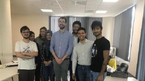 Benjamin Bray with students, in Nice