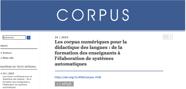 Capture écran Corpus bis