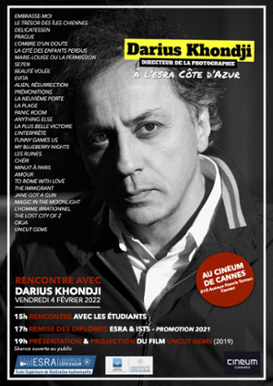 Affiche rencontre Darius Khondji